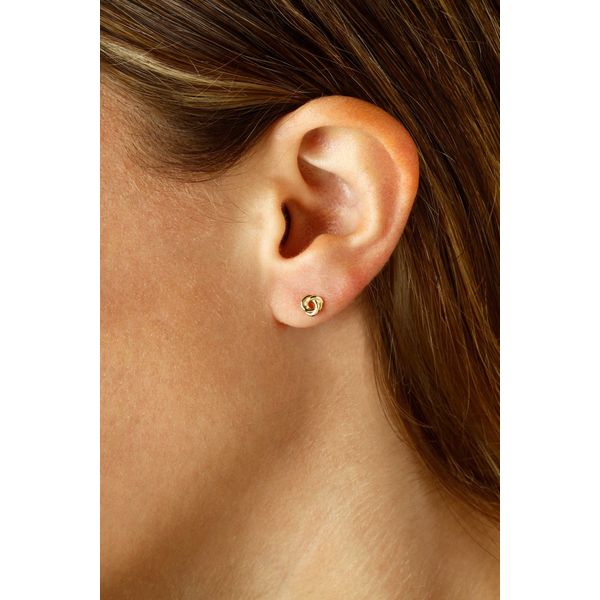 Small Love Knot Stud Earrings Image 2 Hingham Jewelers Hingham, MA
