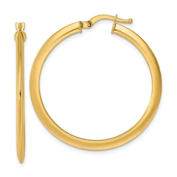 Knife Edge Hoop Earrings Hingham Jewelers Hingham, MA