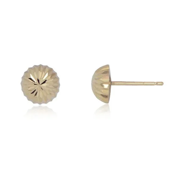 Diamond Cut Domed Stud Earrings Hingham Jewelers Hingham, MA