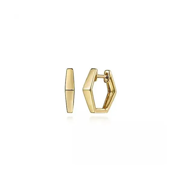 Geometric Huggie Hoop Earrings Hingham Jewelers Hingham, MA
