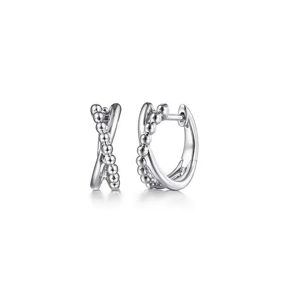Criss-Cross Huggie Hoop Earrings Hingham Jewelers Hingham, MA