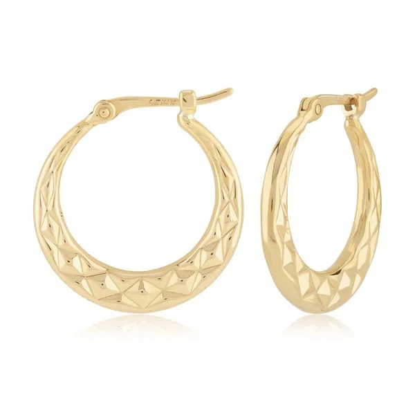 Diamond Cut Hoop Earrings Hingham Jewelers Hingham, MA