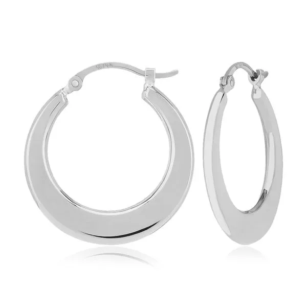 Flat Hoop Earrings Hingham Jewelers Hingham, MA
