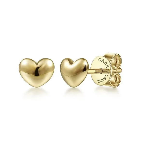 Puffed Heart Stud Earrings Hingham Jewelers Hingham, MA