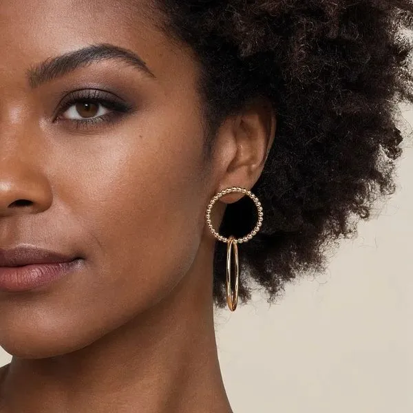 Circle Drop Dangle Earrings Image 2 Hingham Jewelers Hingham, MA