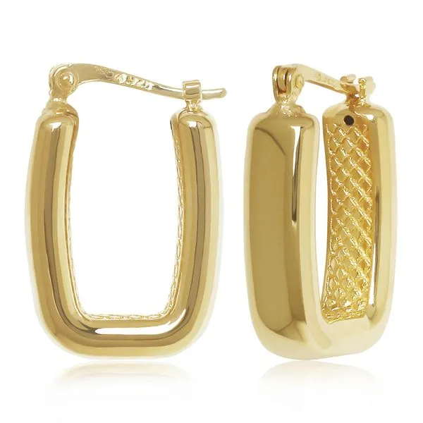 Rectangular Hoop Earrings Hingham Jewelers Hingham, MA