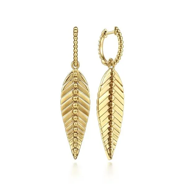 Leaf Drop Dangle Earrings Hingham Jewelers Hingham, MA