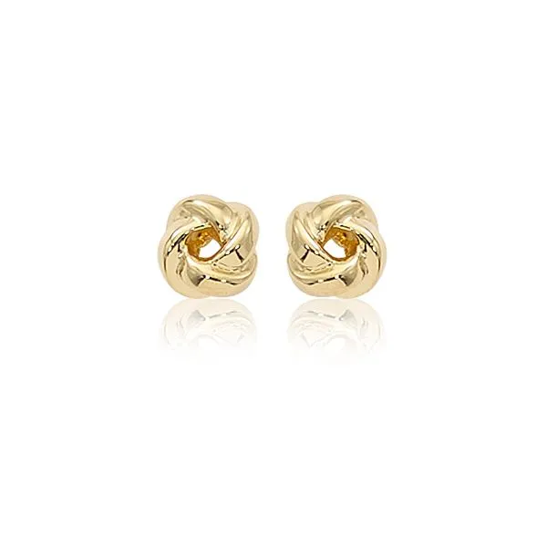 Puffed Love Knot Stud Earrings
