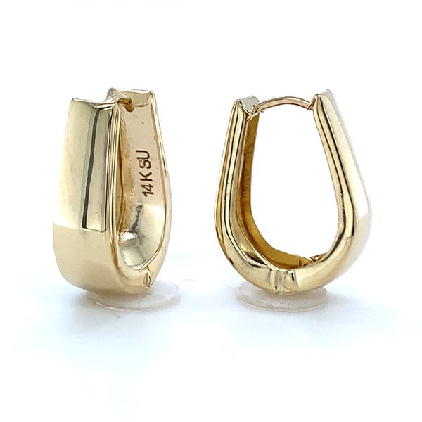 Tapered Oval Hoop Earrings Hingham Jewelers Hingham, MA