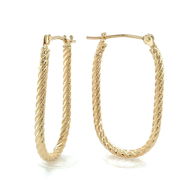 Oval Rope Hoop Earrings Hingham Jewelers Hingham, MA