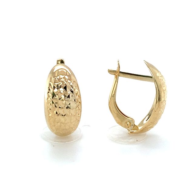 Diamond Cut Huggie Earrings Hingham Jewelers Hingham, MA