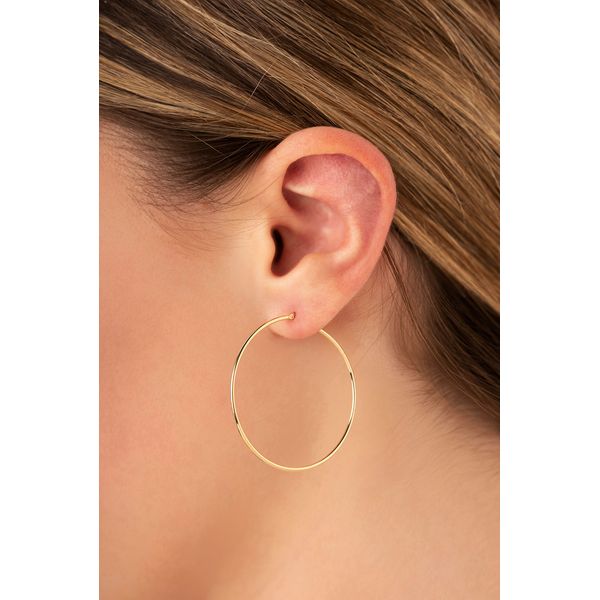 Tube Hoop Earrings Image 2 Hingham Jewelers Hingham, MA