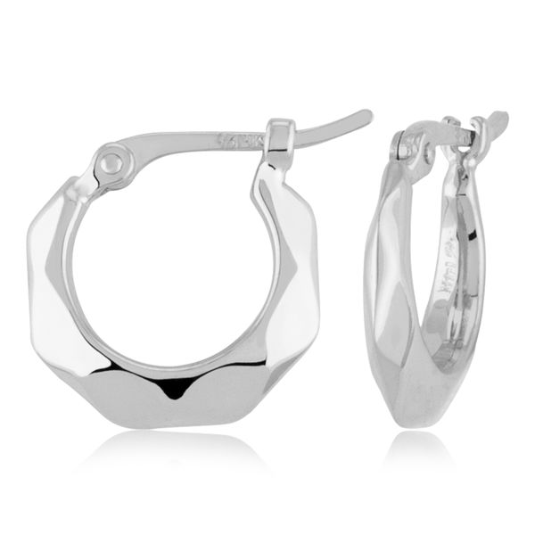 Diamond Cut Huggie Hoop Earrings Hingham Jewelers Hingham, MA