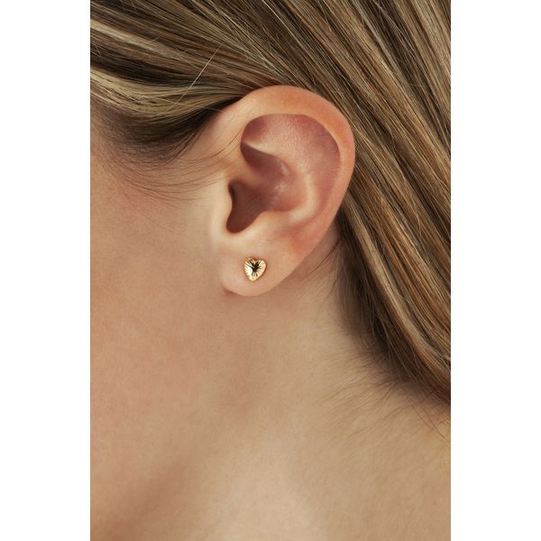 Heart Stud Earrings Image 2 Hingham Jewelers Hingham, MA
