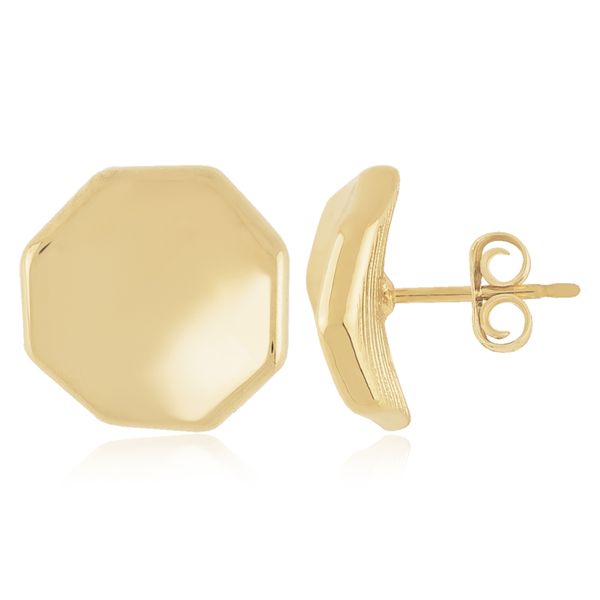 Octagon Dapped Stud Earrings Hingham Jewelers Hingham, MA