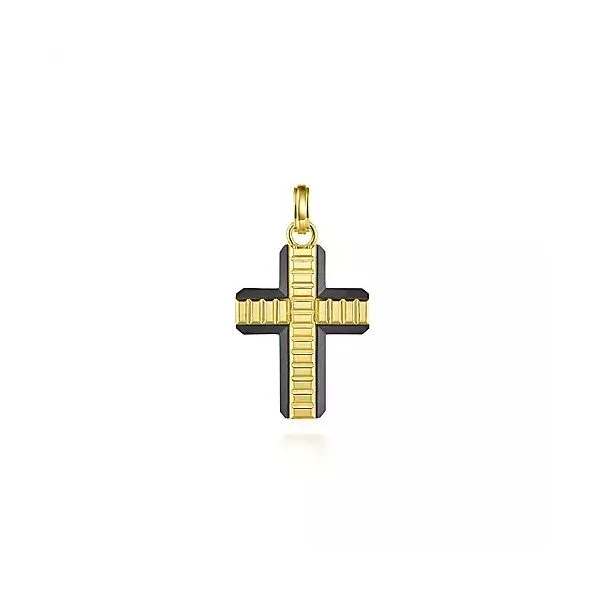 Gold & Titanium Cross Pendant Hingham Jewelers Hingham, MA