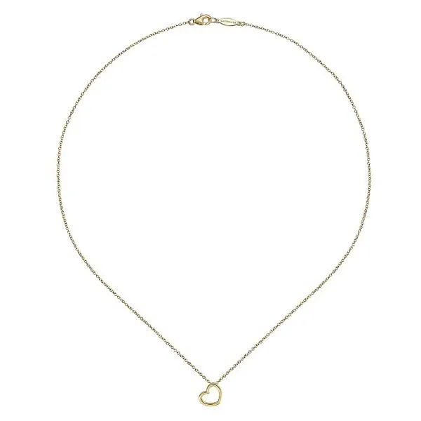 Tilted Heart Pendant Necklace Image 2 Hingham Jewelers Hingham, MA