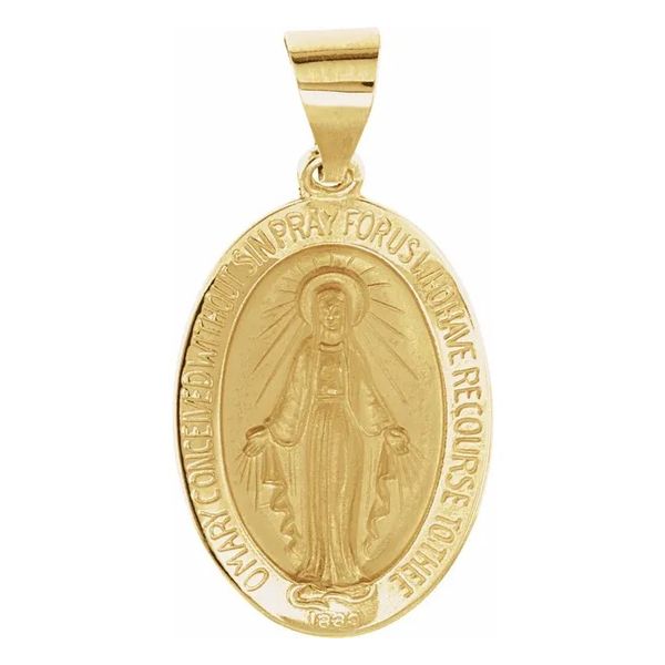 Oval Miraculous Medal Pendant Hingham Jewelers Hingham, MA