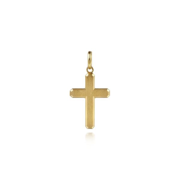 Beveled Edge Cross Pendant Hingham Jewelers Hingham, MA