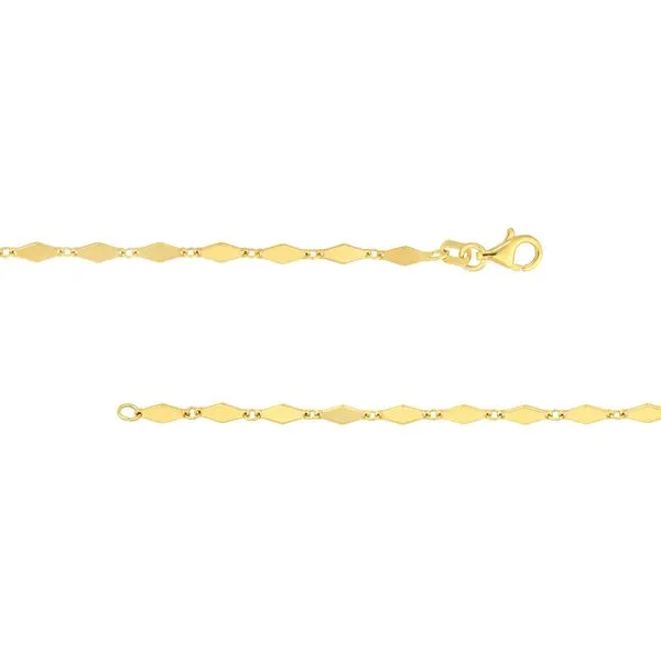Flat Diamond Link Chain Bracelet Hingham Jewelers Hingham, MA