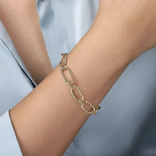 Oval Tube Link Bracelet Image 2 Hingham Jewelers Hingham, MA