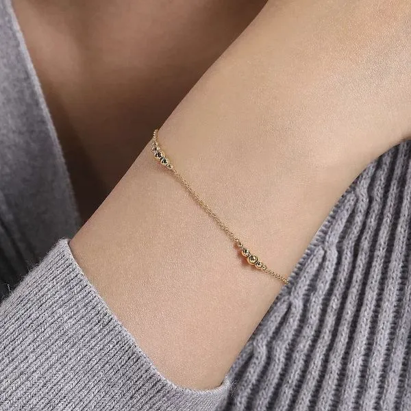 Graduating Bead Stations Bracelet Image 2 Hingham Jewelers Hingham, MA