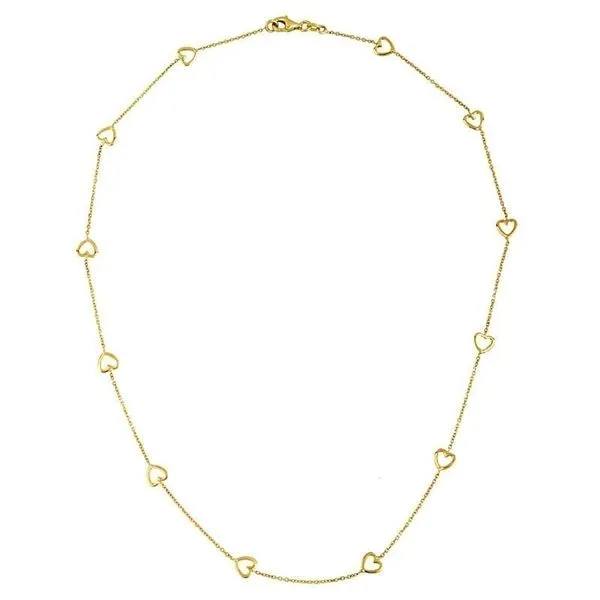 Heart Station Necklace Hingham Jewelers Hingham, MA