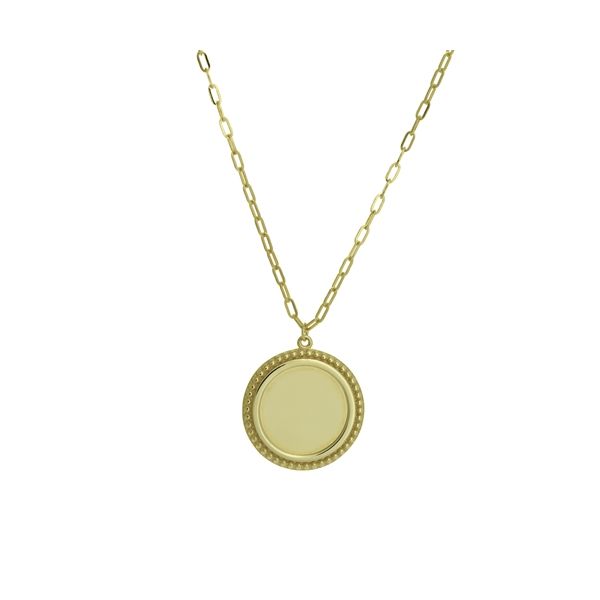 Round Beaded Medallion Necklace Hingham Jewelers Hingham, MA