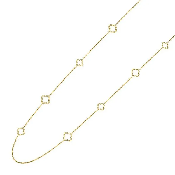 Open Clover Station Long Necklace Hingham Jewelers Hingham, MA