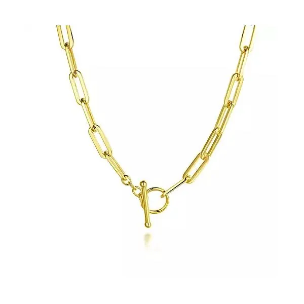 Paperclip Chain Toggle Necklace Hingham Jewelers Hingham, MA