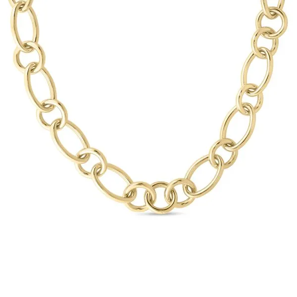 Alternating Round and Oval Link Chain Necklace Hingham Jewelers Hingham, MA