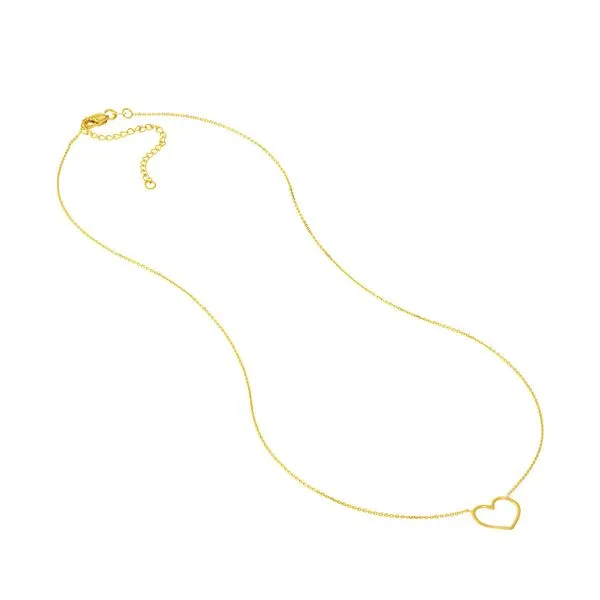 Open Wire Heart Necklace Image 2 Hingham Jewelers Hingham, MA