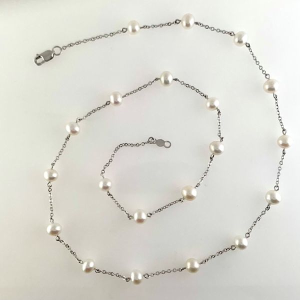 Pearl Station Necklace Hingham Jewelers Hingham, MA