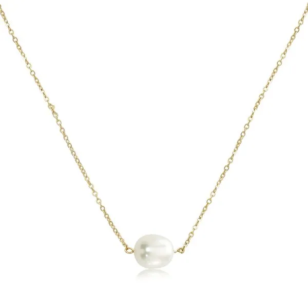 Single Pearl Station Necklace Hingham Jewelers Hingham, MA