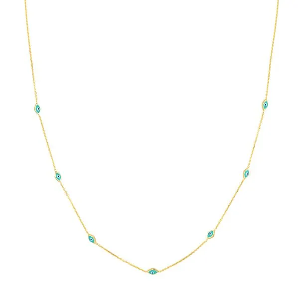 Evil Eye Station Necklace Hingham Jewelers Hingham, MA