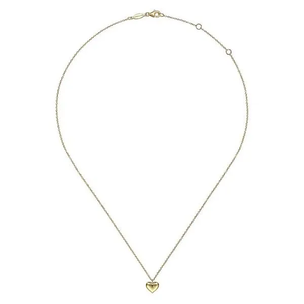 Puffed Heart Pendant Necklace Image 2 Hingham Jewelers Hingham, MA