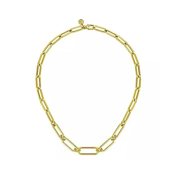 Bujukan Ball and Paperclip Link Chain Necklace Image 2 Hingham Jewelers Hingham, MA