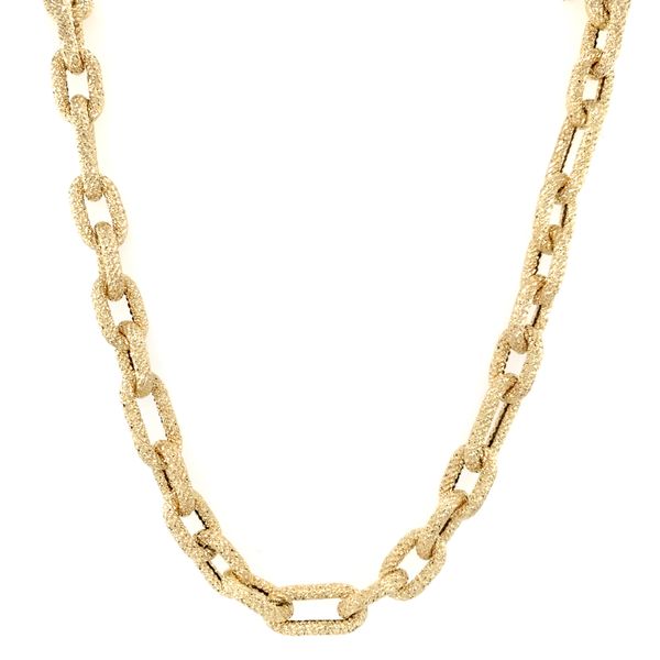 Sparkle Finish Oval Link Chain Necklace Hingham Jewelers Hingham, MA