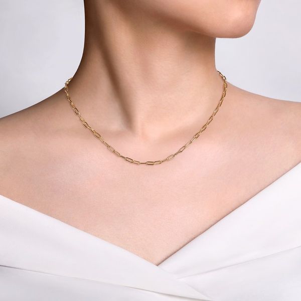 Paperclip Link Necklace Image 3 Hingham Jewelers Hingham, MA