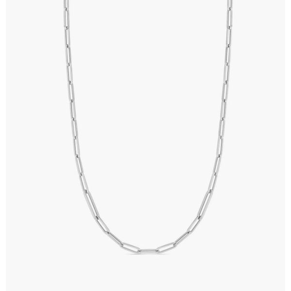 Designer Gold Alternating Size Paperclip Link Chain Necklace Hingham Jewelers Hingham, MA