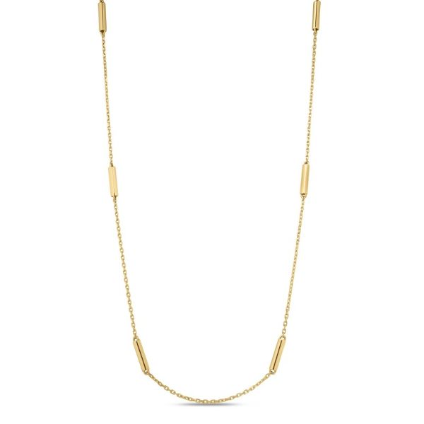 Designer Gold Bar Station Necklace Hingham Jewelers Hingham, MA