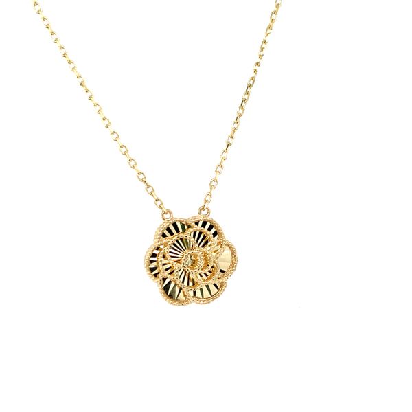 Fluted Rose Pendant Necklace Hingham Jewelers Hingham, MA
