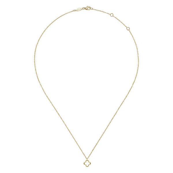 Open Clover Pendant Necklace Image 2 Hingham Jewelers Hingham, MA