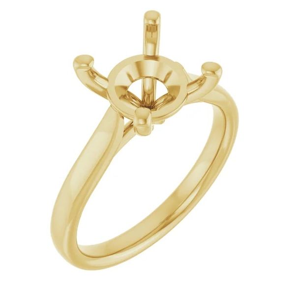 Round Solitaire Setting Image 3 Hingham Jewelers Hingham, MA