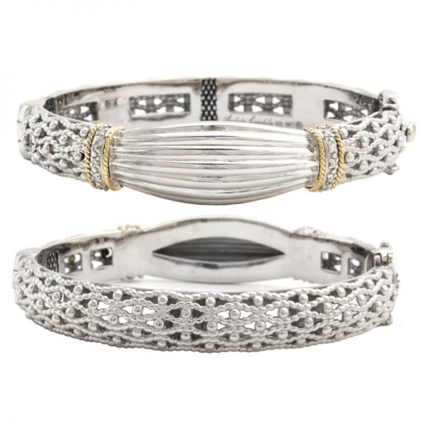 Sterling Silver + Diamond Bangle Hingham Jewelers Hingham, MA