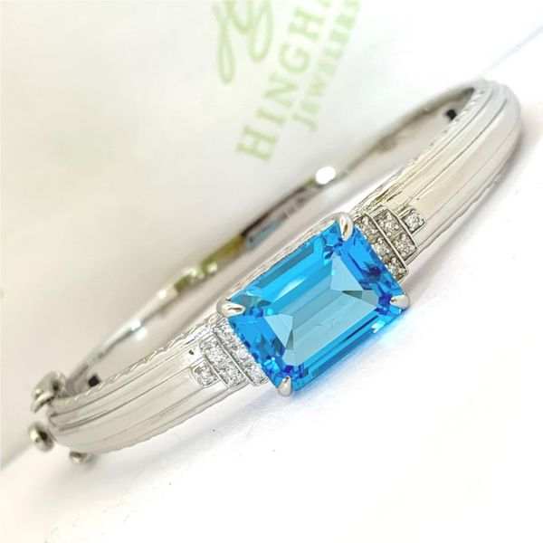 Blue Topaz Bangle Bracelet Hingham Jewelers Hingham, MA