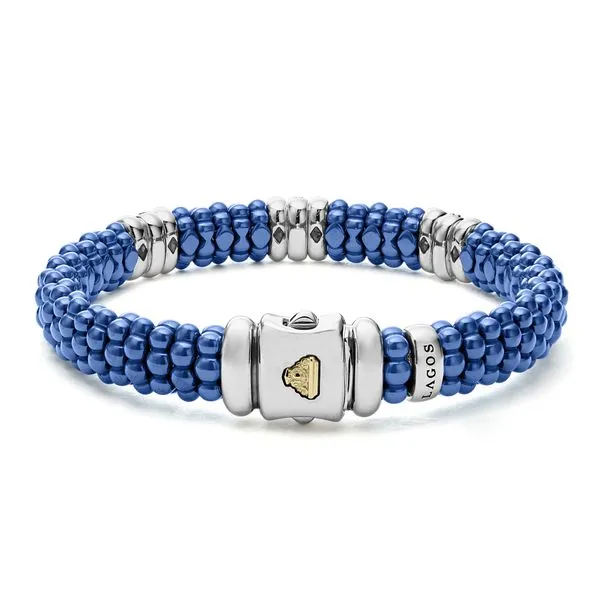 Blue Caviar Three Station Ceramic Diamond Bracelet Image 2 Hingham Jewelers Hingham, MA