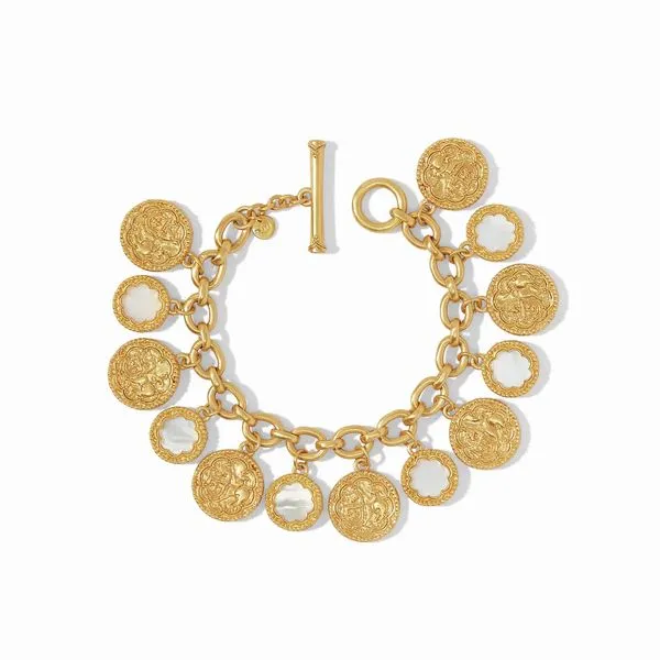 Trieste Coin Charm Bracelet Image 2 Hingham Jewelers Hingham, MA