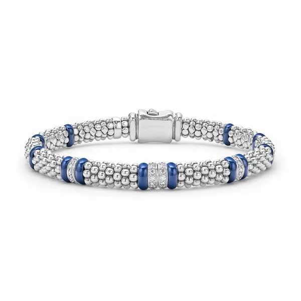 Blue Caviar Four Station Diamond Caviar Bracelet | 6mm Hingham Jewelers Hingham, MA