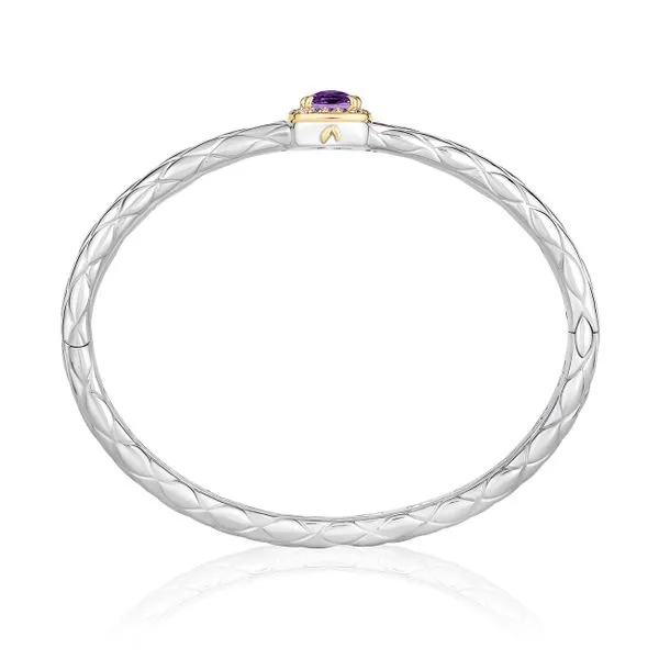 Urban Chic Amethyst and Diamond Bangle Bracelet Image 2 Hingham Jewelers Hingham, MA